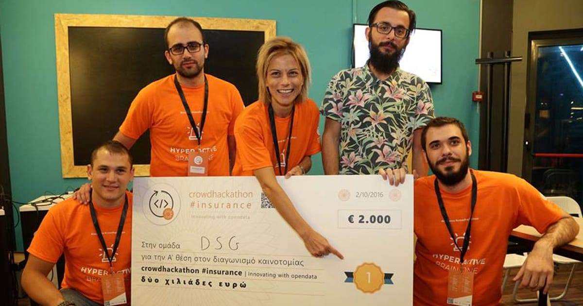 DSG Wins the first place at Crowdhackathon Insurance